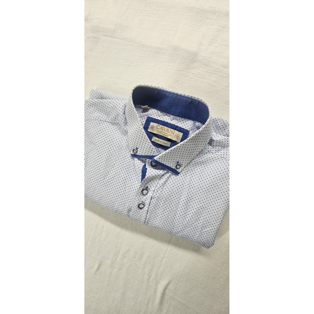 Men's CAVANI Long Sleeve Button-Up Shirt Size L